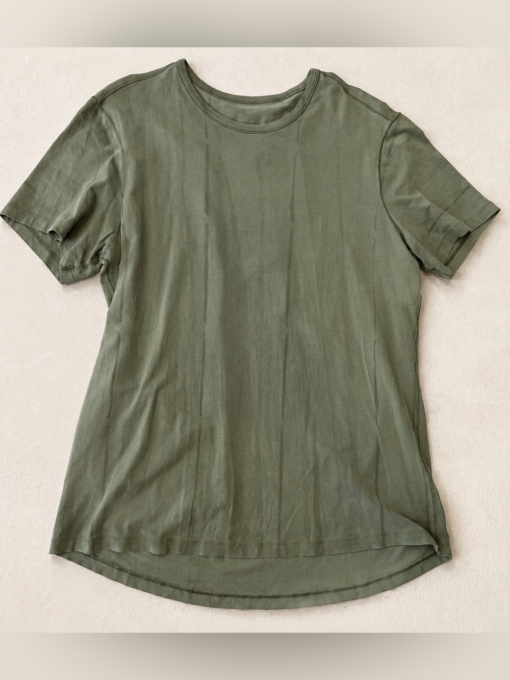 Lululemon 5 Year Basic Tee Vertical Spray Dye Willow Green Green Twill